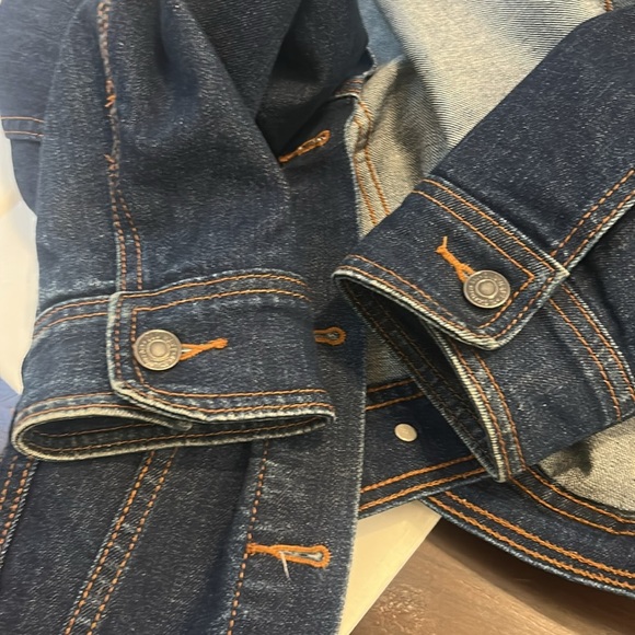 Old Navy Denim Jean Jacket Women Size L - Picture 11 of 13